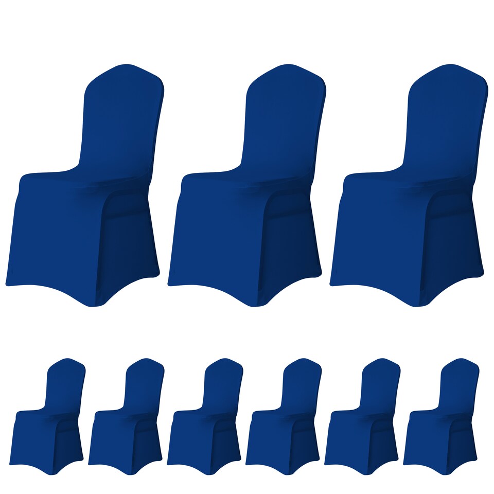 image 1 of Chair Cover Spandex Polyester Stretch, Flat Dining Slipcovers - 10pcs