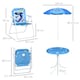 image 2 of Outsunny Kids Foldable Four-Piece Garden Set w/ Table, Chairs, Umbrella - Blue
