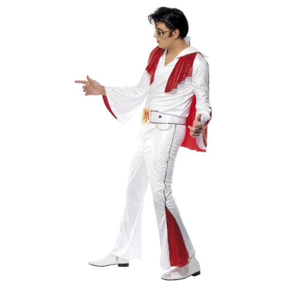 image 1 of Elvis Presley Jumpsuit Fancy Dress Costume Adult Mens Medium Multi | M