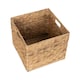 image 8 of Large Water Hyacinth Square Storage Basket | Brown | Brown | L