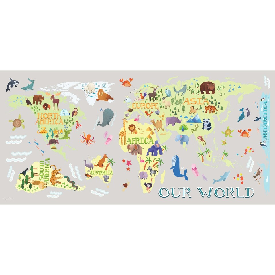image 1 of RoomMates Koala & Sloth Giant Peel & Stick Wall Decals