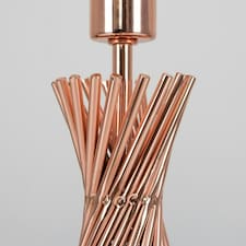 ValueLights Modern Copper Metal Wire Twist Design Table Lamp Base