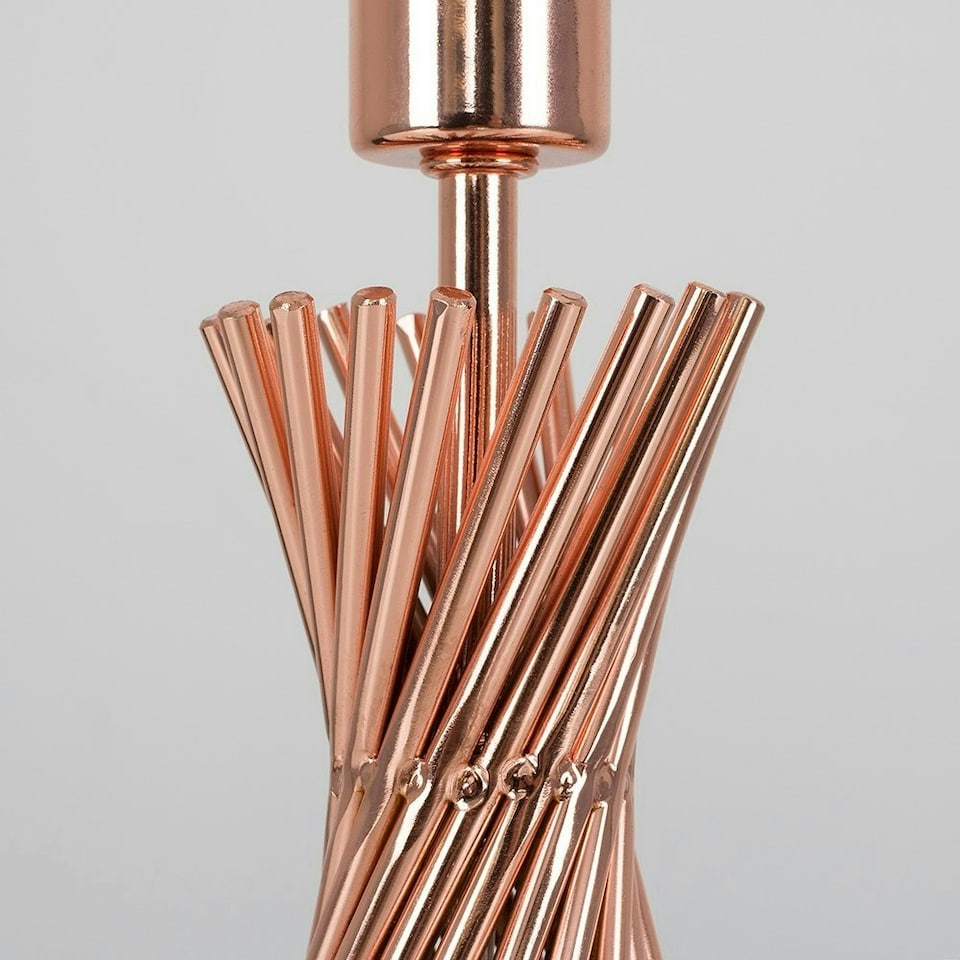 image 1 of ValueLights Modern Copper Metal Wire Twist Design Table Lamp Base