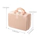 image 5 of Living and Home Portable 12 inch Hard Shell Carry on Makeup Travel Case Pink | Personal Item