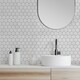 image 3 of Wall Tile Hexagon 30.5x30.5cm White (5 Tiles Per Pack)
