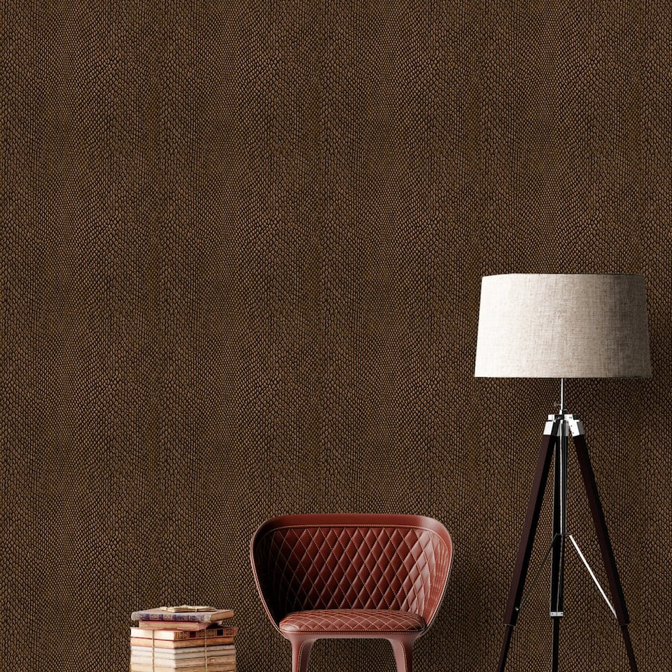 image 1 of Galerie Enchanted Naja Bronze Wallpaper