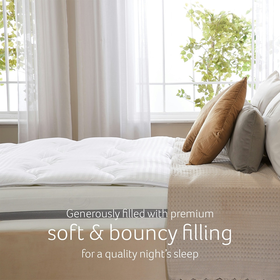 image 1 of Snuggledown Luxurious Hotel Mattress Topper, Medium Support, Super King | White | Super King | 1