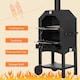 image 6 of Outsunny Charcoal Tall Ovan Pizza Maker BBQ Grill Outdoor Picnic w/ Thermometer