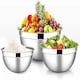 image 4 of Professional Stainless Steel German Mixing Bowls Set of 3