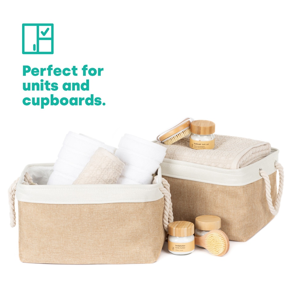 image 1 of Mara Basket Set Large Beige