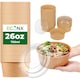 image 1 of ECONX 26oz 750ml Salad Paper Bowls with Lids Disposable Takeaway Bowls Food Container 100pc