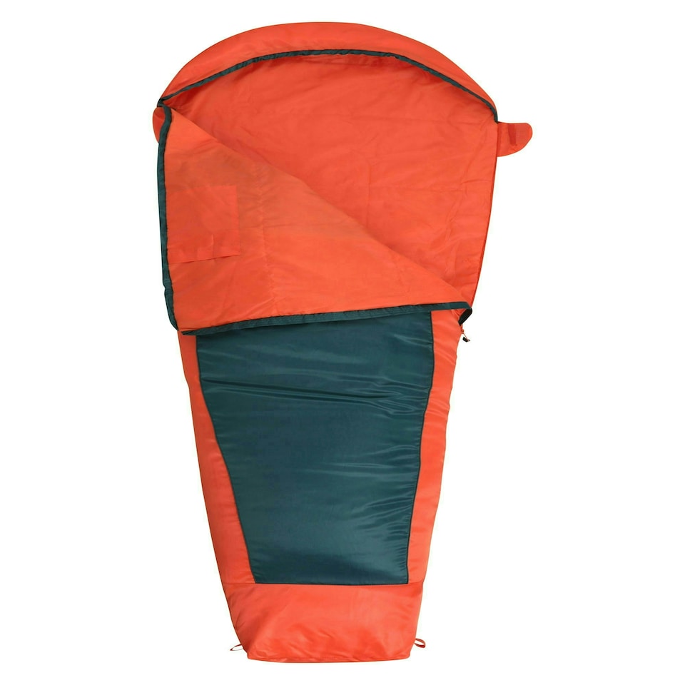 image 1 of Mountain Warehouse Traveller 50 Sleeping Bag Mummy Shaped Windproof Camp Bed Long Length Multi