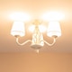 image 3 of ValueLights Memphis Cream 3 Way Chandelier | Cream