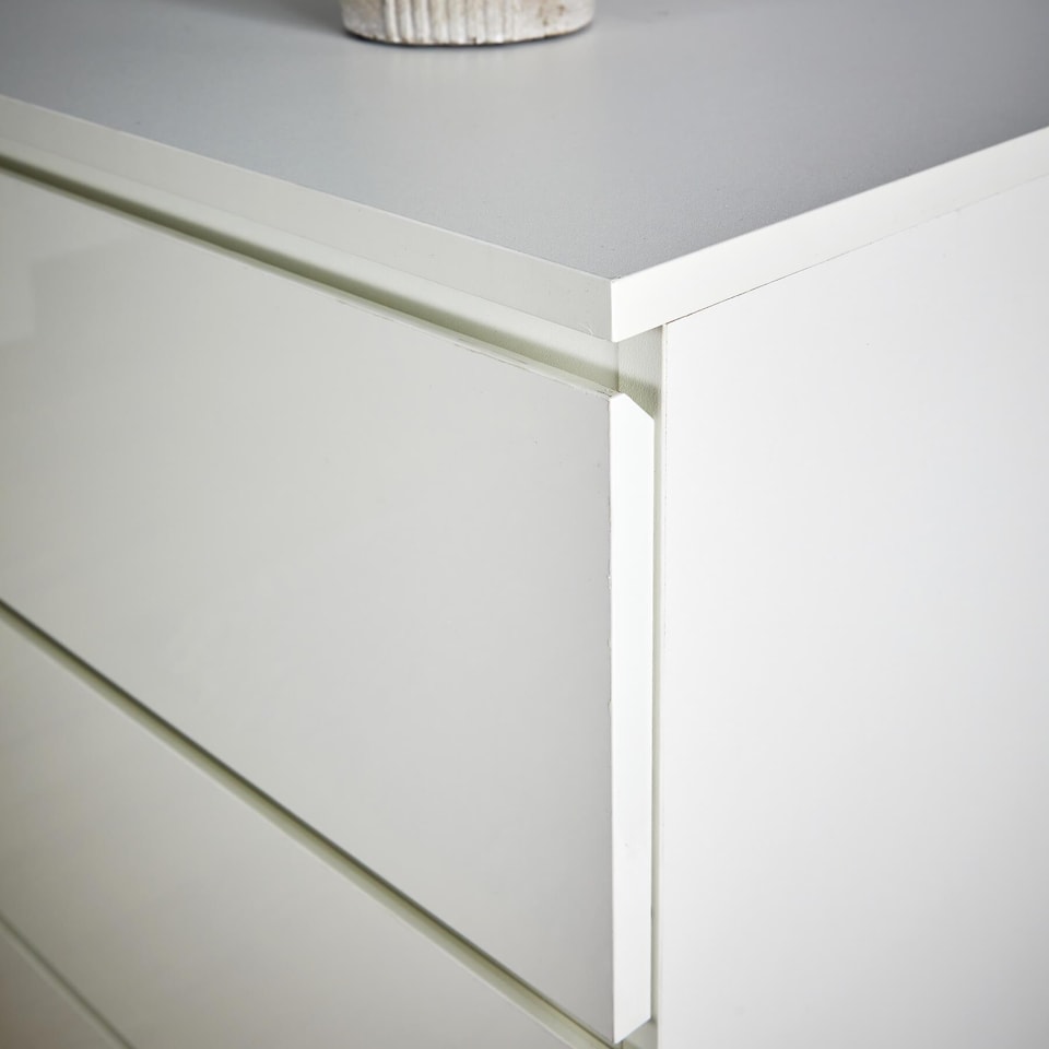 image 1 of Chest Of Drawers Spacious Bedroom Furniture Storage Unit Modern Organiser | White