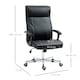 image 3 of Vinsetto Massage Office Chair PU Leather Computer Chair w/ Tilt Function Black
