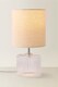 image 4 of ValueLights Betty Pair of Clear Glass Table Lamps with Natural Lamp Shades & Bulbs | Cream