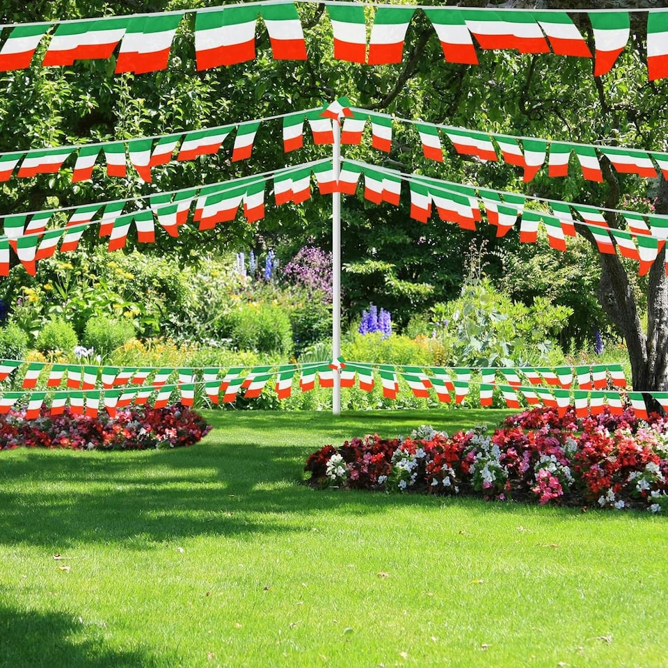 image 1 of Italy Flag Rectangle Party Bunting 10m with 20 Flags