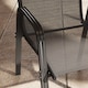 image 8 of Outsunny 4 Pieces Garden Chairs, Stackable Outdoor Chairs with High Backrest and Armrest, Breathable Mesh Fabric Dining Chair Set of 4, Black