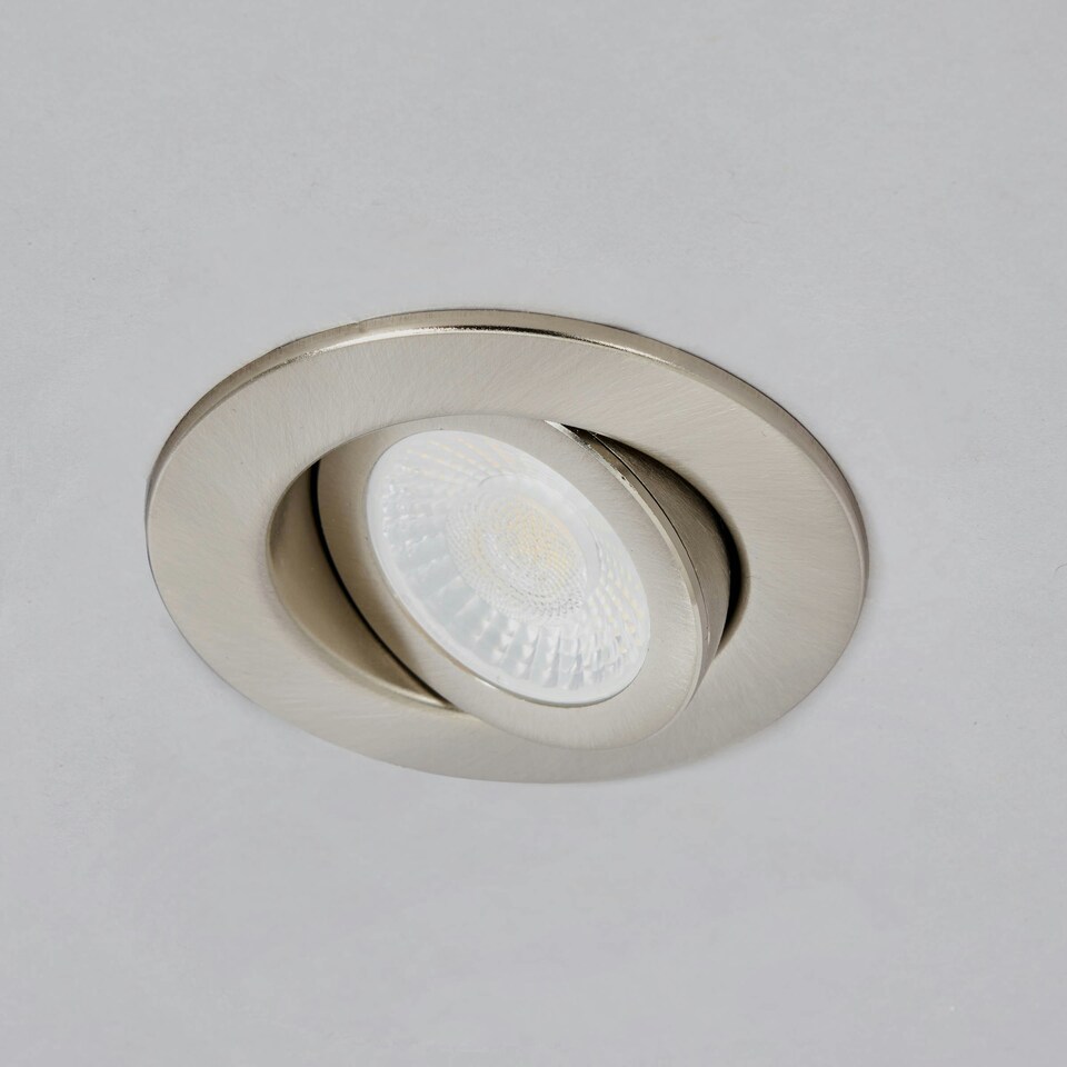 image 1 of BHS Hudson 7 Watt LED Adjustable IP65 Colour Changing Downlight | Silver | Satin Nickel | 1