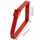 image 7 of SPARES2GO Universal Lockable Wall Ladder Rack Brackets and Padlock Set (Red) Red