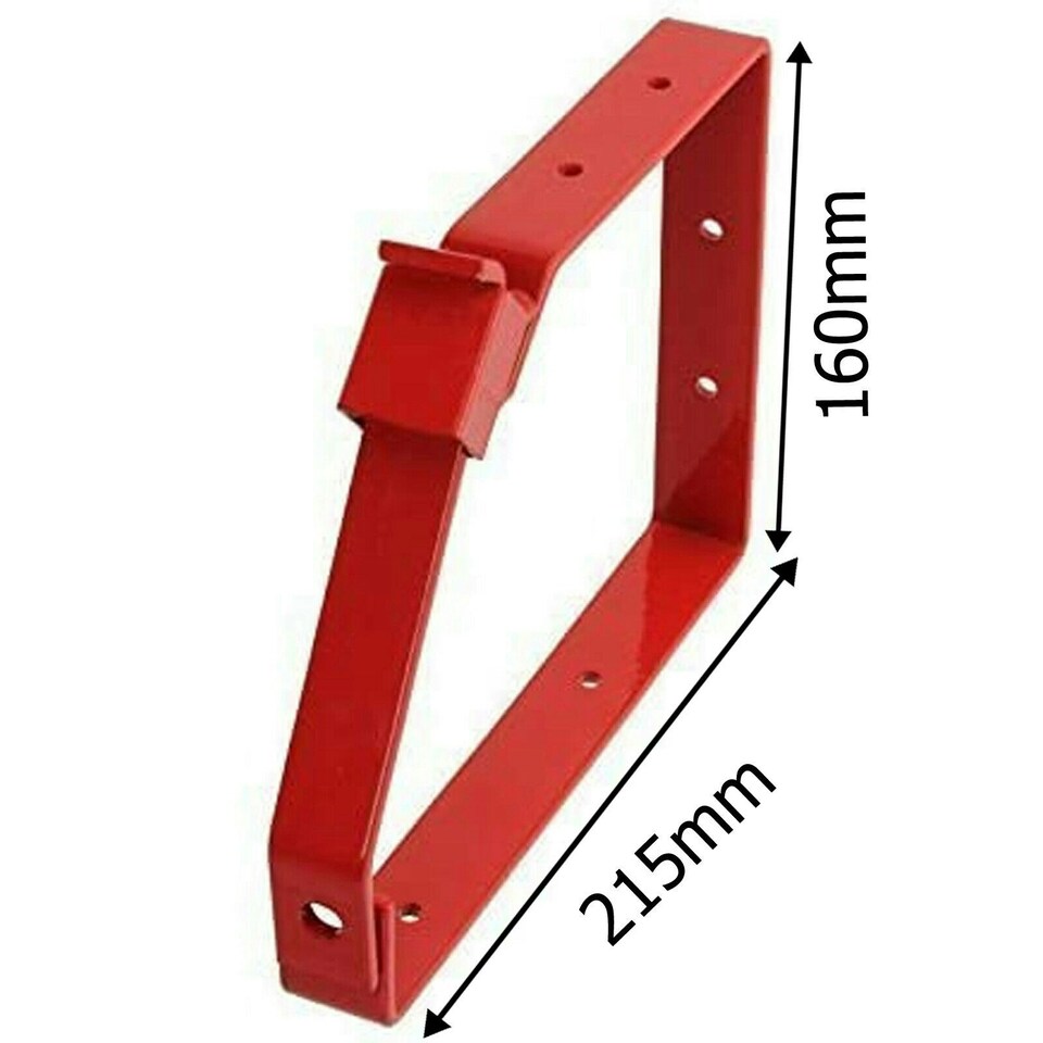 image 1 of SPARES2GO Universal Lockable Wall Ladder Rack Brackets and Padlock Set (Red) Red