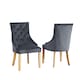 image 1 of Ravenna Velvet Dining Chairs - Set of 2 - Grey