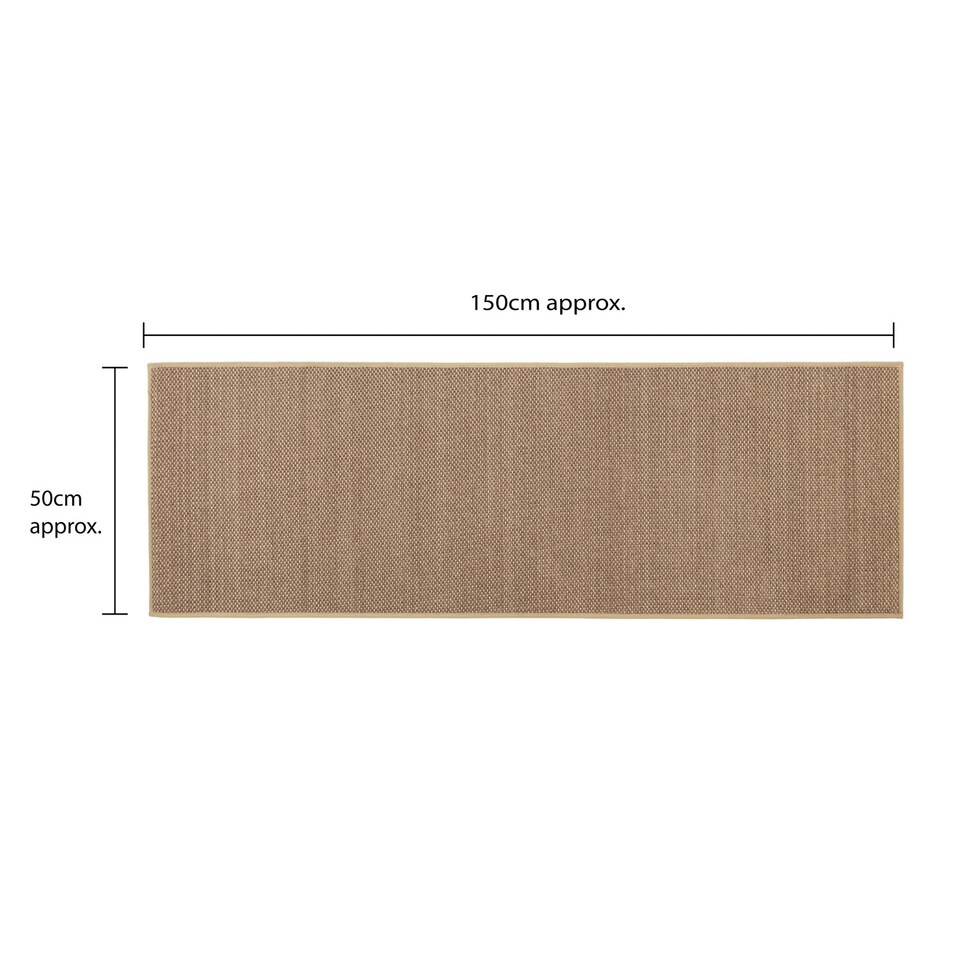 image 1 of JVL Antarra Machine Washable Entrance Doormat and Runner Set - Beige