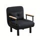 image 1 of 4 in 1 Folding Single Sofa Bed Convertible Lounge Sleeper Chair with Adjustable Backrest and Large Cushion Black