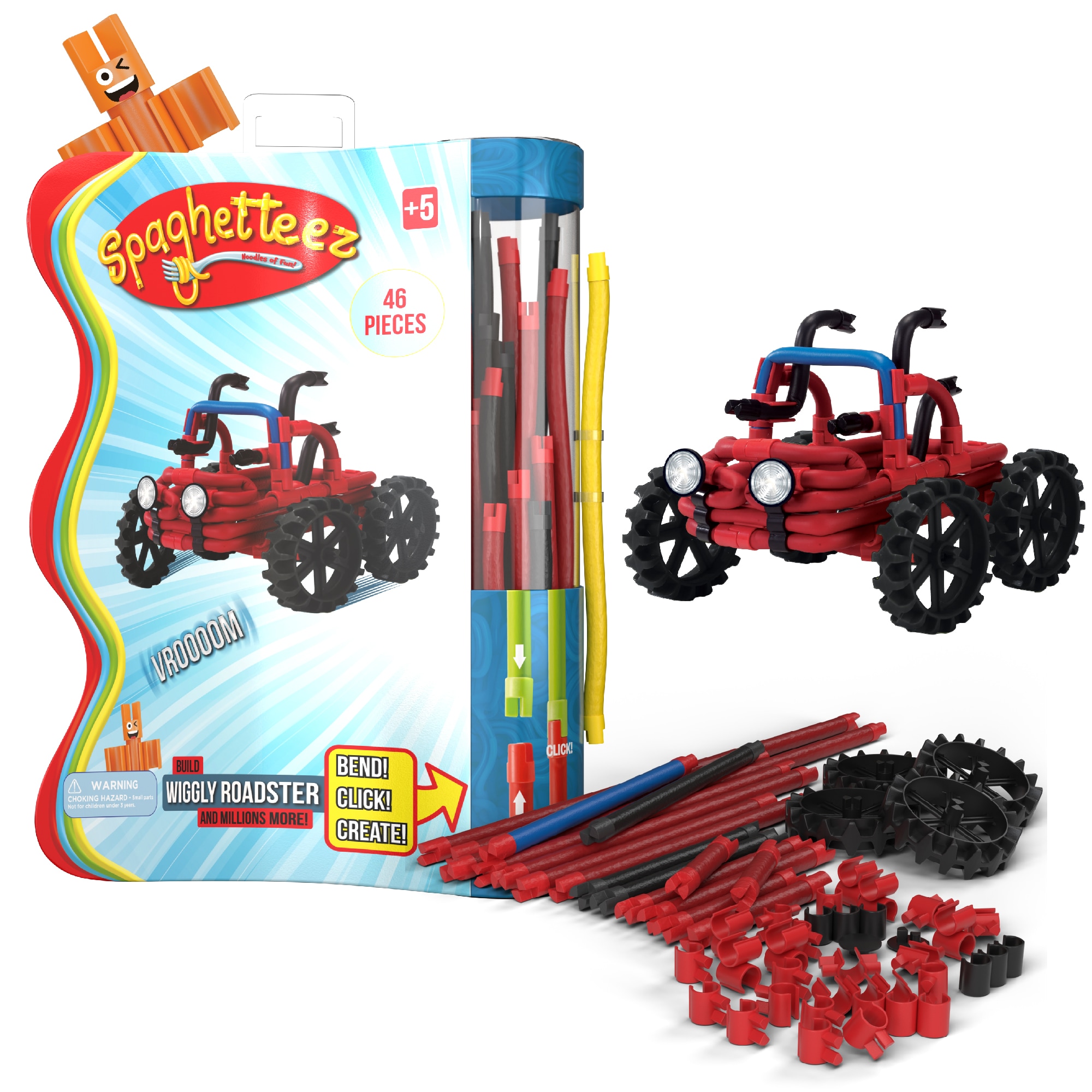 CLICS Spaghetteez Wiggly Roadster | Size: 3 Pack