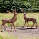 image 2 of Set of 2 Bronze Effect Standing Stags