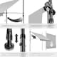 image 5 of Awning with hand crank - pressure fitted , height adjustable | Grey | light grey | 200 x 180 cm | 1