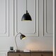 image 4 of Franklin 23cm Pendant Ceiling Lamp, Aged Pewter Plate, Matt Black Paint