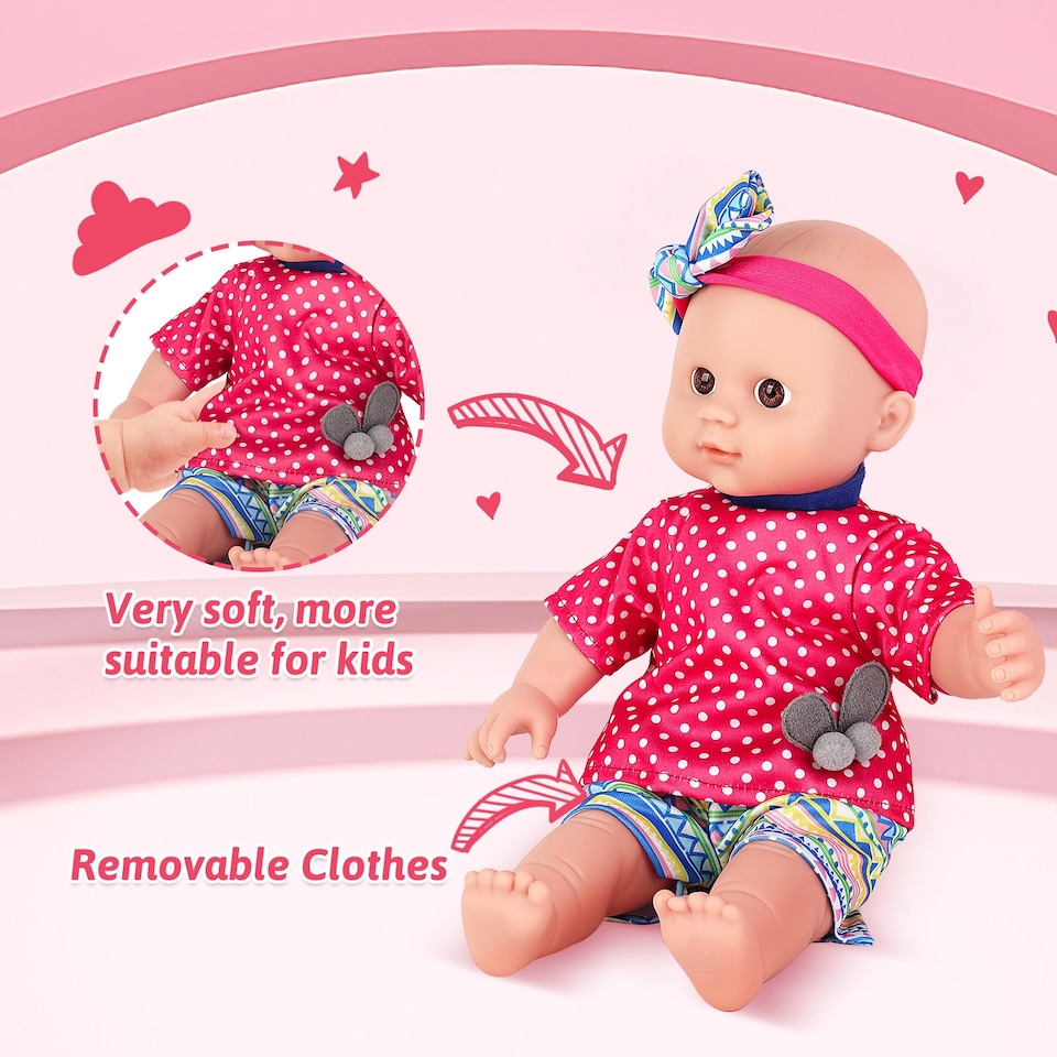 image 1 of Baby Doll Stroller Set Pushchair Doll Playset