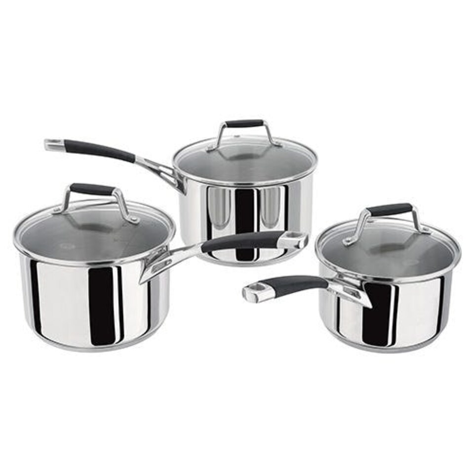 image 1 of Stellar 5000 Induction Flow 3 Piece Saucepan Set