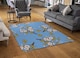 image 2 of Orchid Branches On Blue Rug | Multi