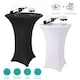 image 6 of 1pc Cocktail Spandex Tablecloth, Table Cover with Leg Pockets - 32" Round