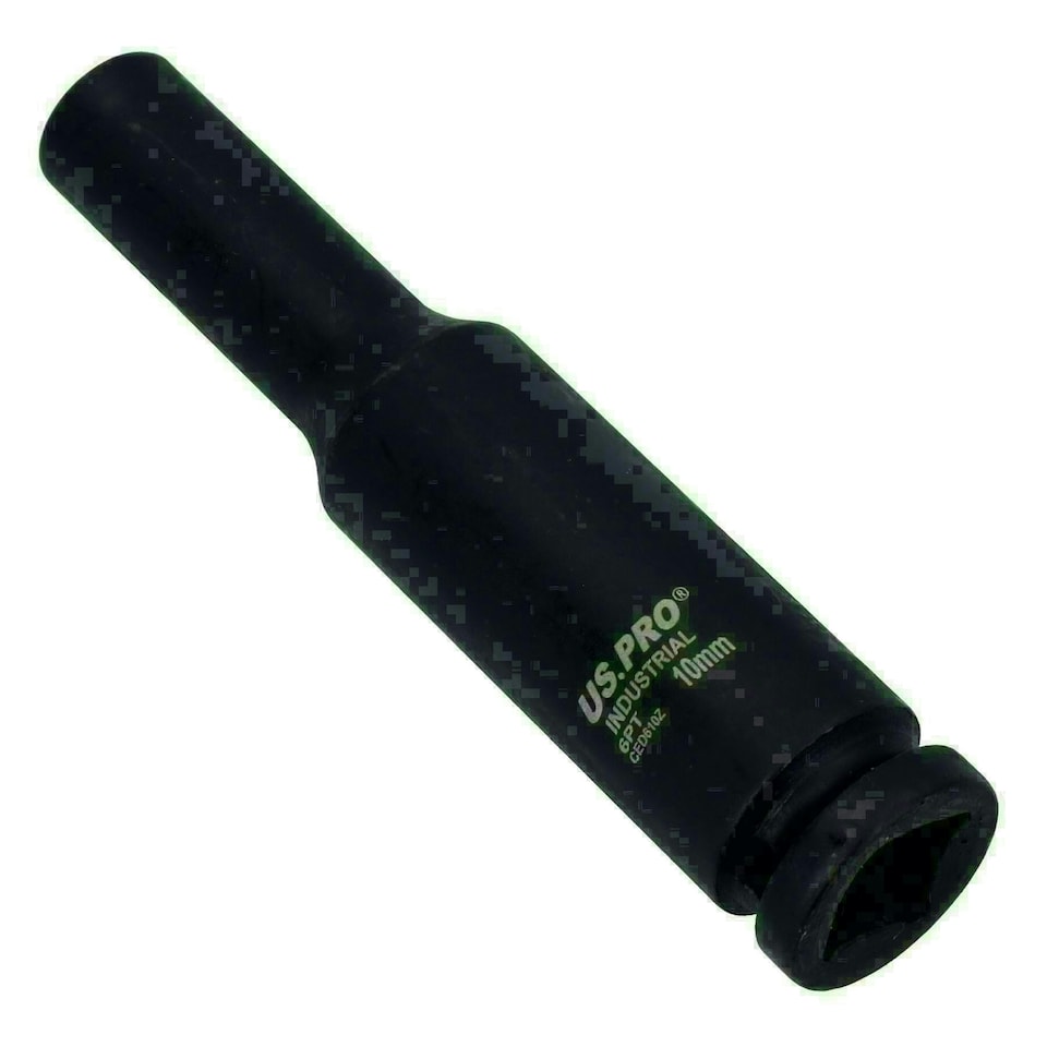 image 1 of 10mm Extra Deep Long Metric MM Impact Socket 1/2" Drive 6 Sided Single Hex