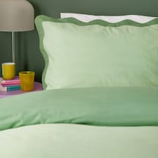 Furn Wiggle Scallop Duvet Cover Set | Green | Green