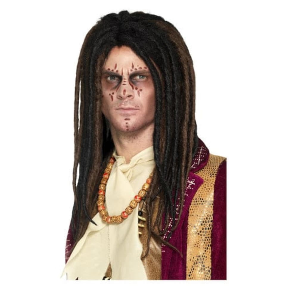 image 1 of Deluxe Brown & Black Voodoo Dreadlock Wig