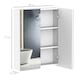 image 3 of HOMCOM Mirror Cabinet Wall Mount Storage Organizer Door Shelf