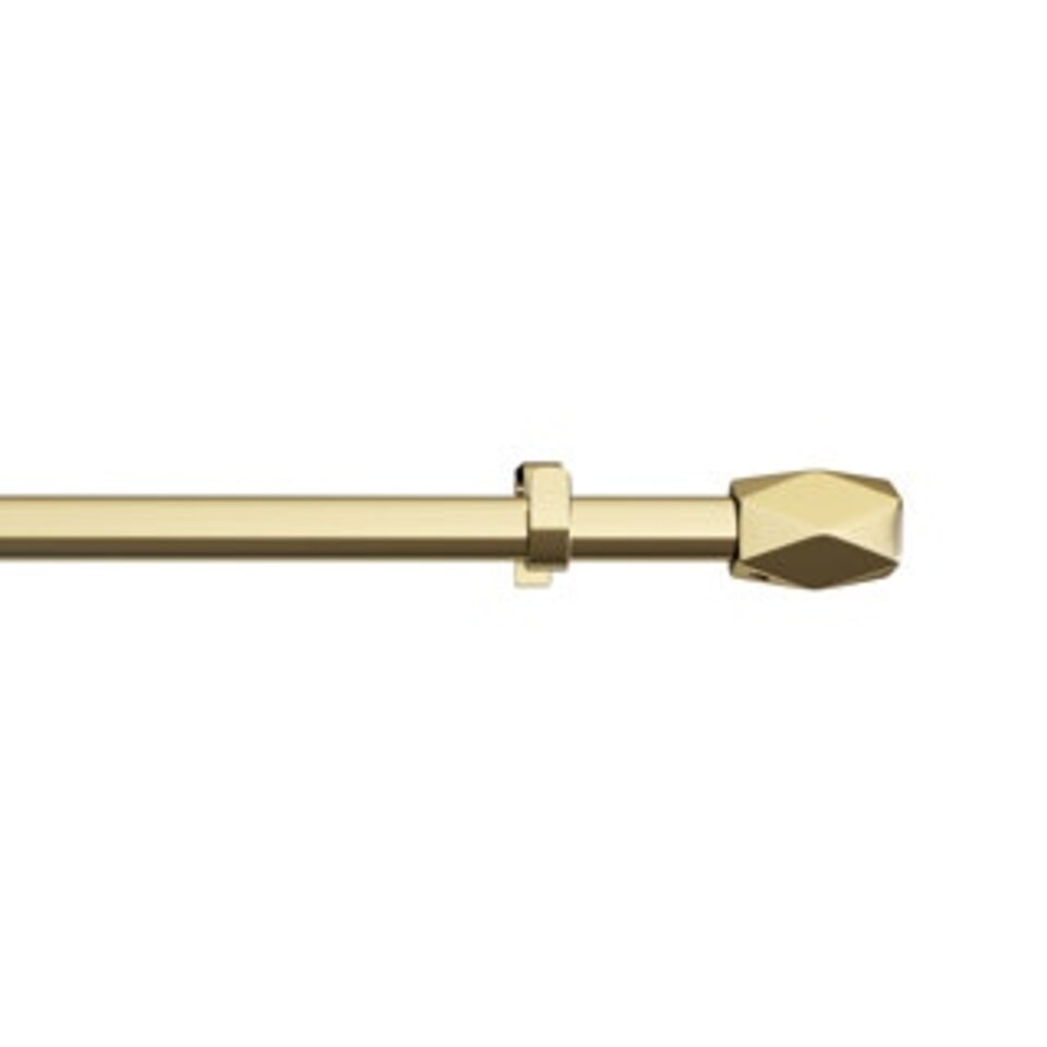 image 1 of 16 - 19mm Gold Tetra Eyelet Metal Curtain Pole 70 - 120cm Gold | Gold