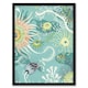 image 1 of Abstract Under Water Sea Drawing Sea Life Ocean Black Framed Wall Art Print A4