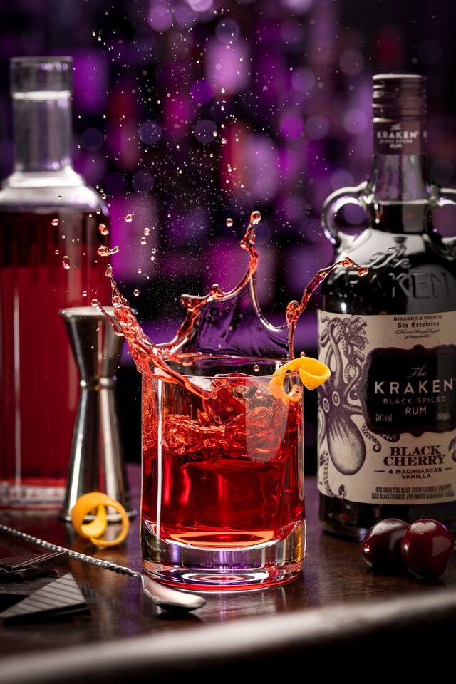 image 1 of Kraken - Black Cherry & Madagascan Vanilla Black Spiced Rum (Includes Branded Glass)