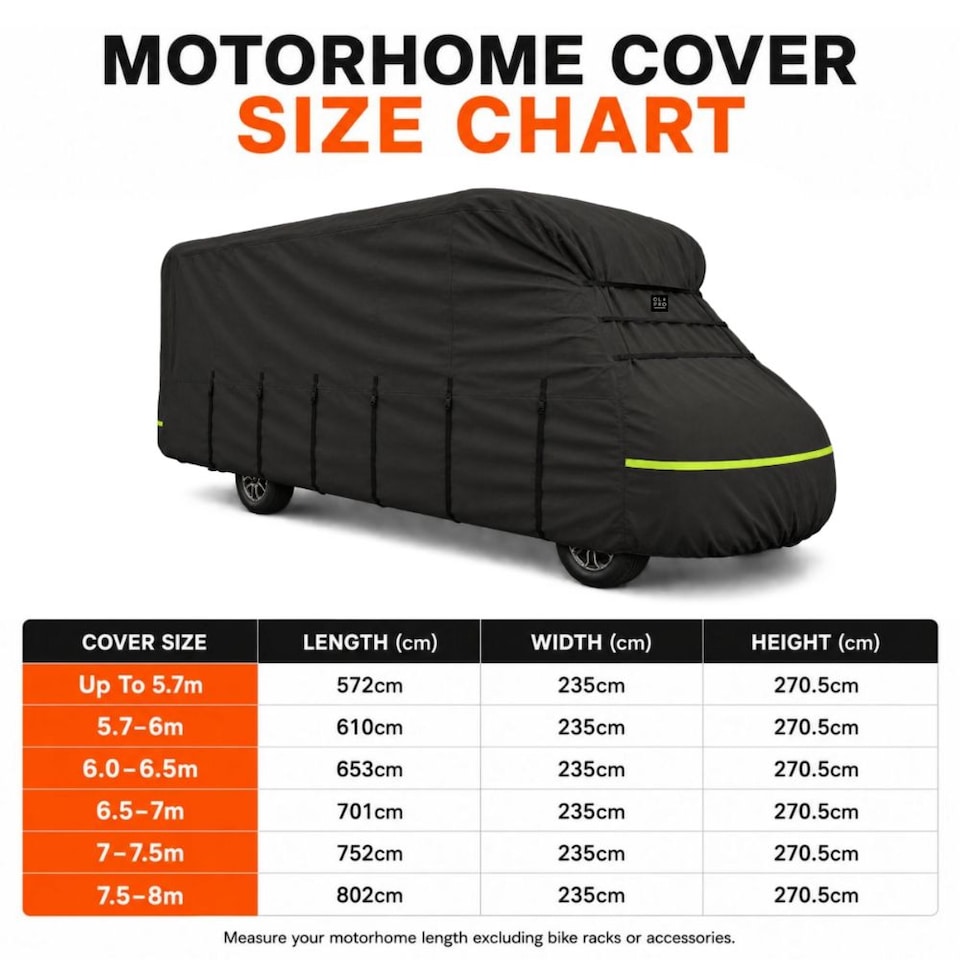 image 1 of 4 Ply Breathable Black Motorhome Cover
