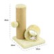 image 5 of KCT Beige Kitten Scratching Post with Tunnel