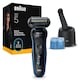 image 1 of Braun Series 5 Electric Shaver, Up to 50 min, SmartCare Center, 52-B7000CC, Blue