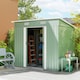 image 2 of Outsunny 7 x 4ft Outdoor Garden Storage Shed for Backyard Patio Light Green