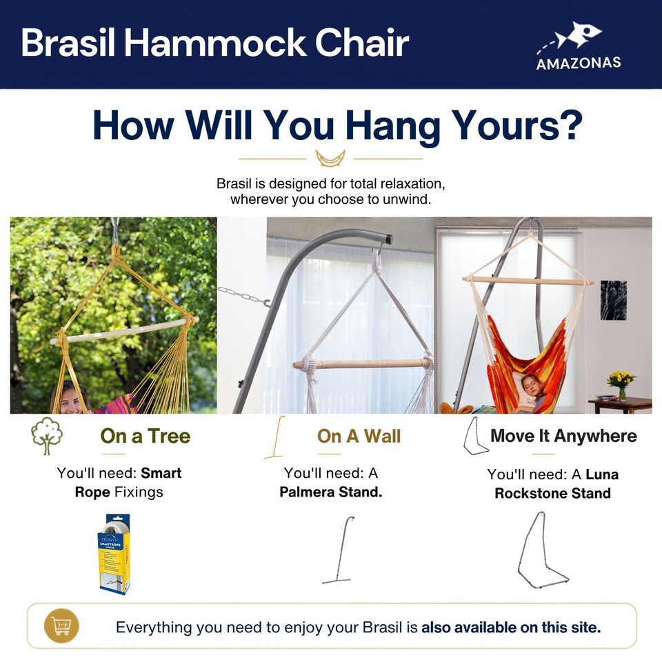 image 1 of Amazonas Outdoor Hanging Chair – Brasil Cappuccino