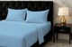 image 2 of Microfibre Soft Touch Flat Sheet Plain Dyed Bed Linen Blue | Blue | Sky Blue | Double