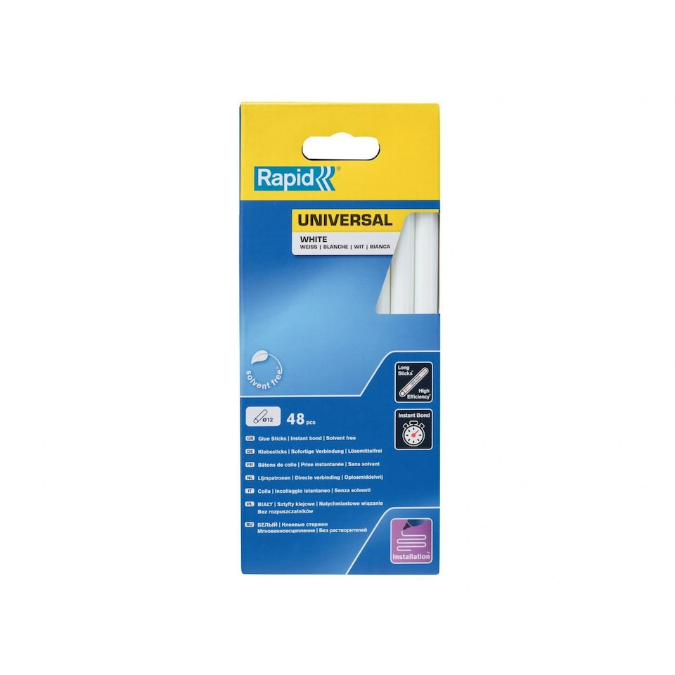 Rapid Universal Glue Sticks 12 X 190mm (pack 48) - White - White